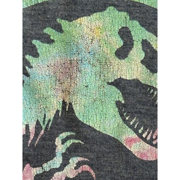 Jurassic World Womens XL Colorful Tie Dye Logo Graphic Tee Artsy Iconic Classic - Picture 5 of 9
